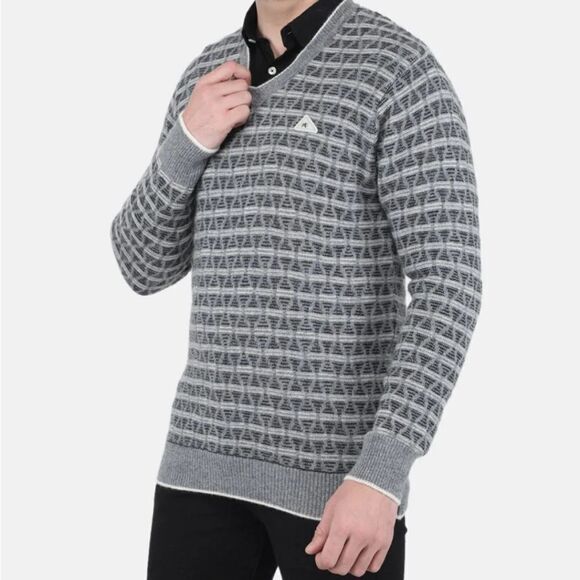 Monte Carlo NWT Lambswool Gray Sweater 44 - Picture 2 of 11